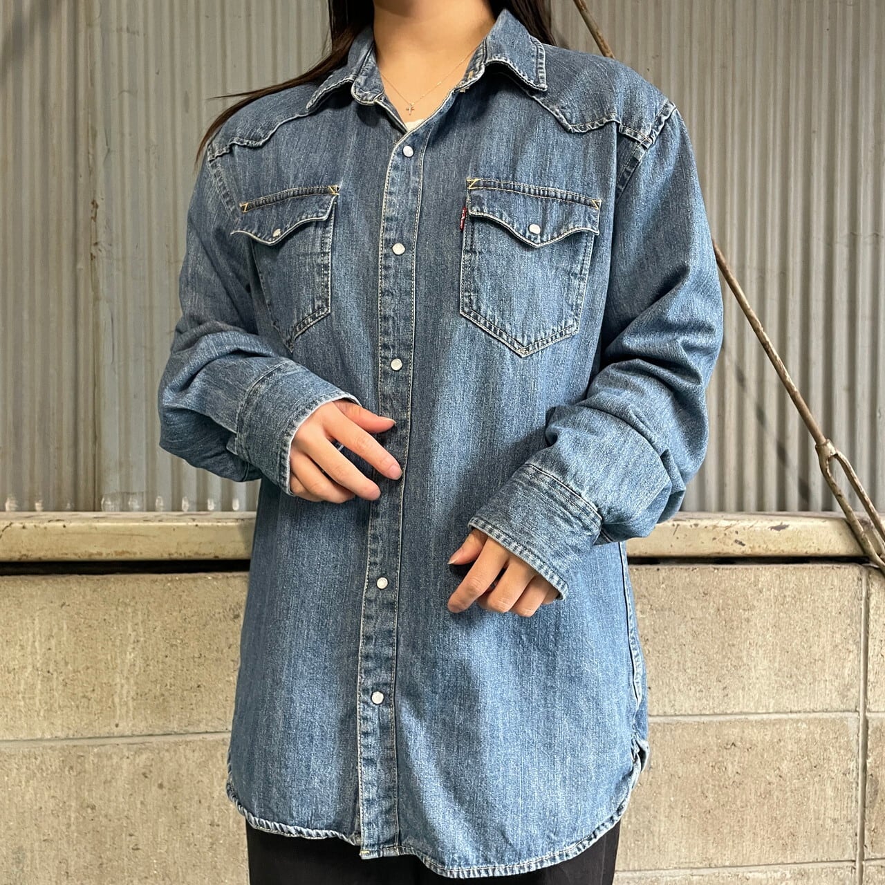 リーバイス Levi's 長袖 ウエスタンシャツ メンズM /eaa346292