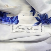 【フラメンコ衣装】ブルー Naomi Collection ナオミコレクション ワンピース ドレス 青 白 花柄 ボランテ フリル ボウタイ