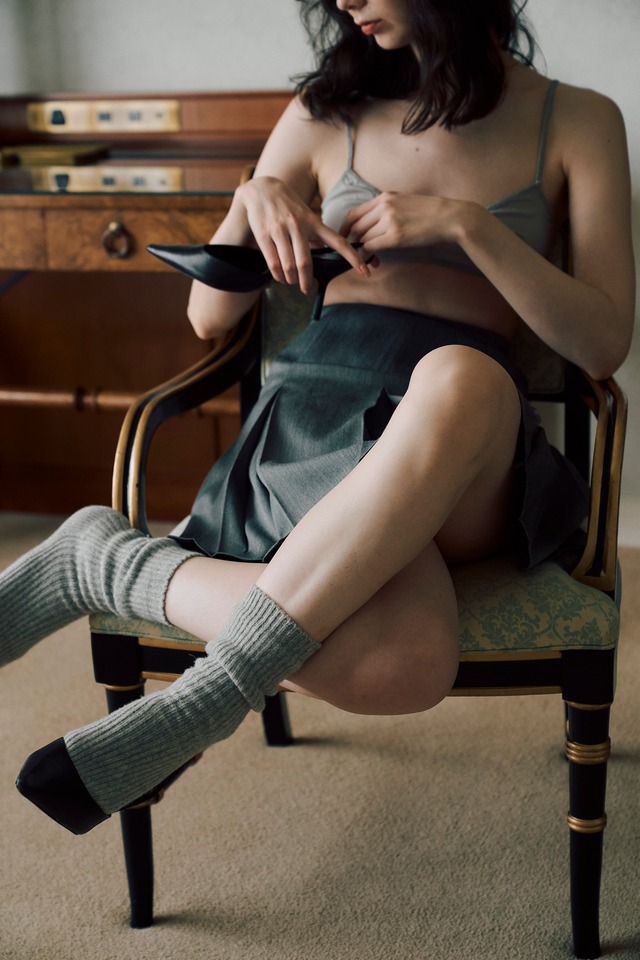 North pole Lamb’s wool socks col.light gray
