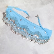 ベリーダンス 衣装 ヒップスカーフ 小物 まとめ売り 全8点 セット ホワイト系 ブルー系 ブラック系 ピンク系 イエロー系 ゴールド コイン ヒップスカーフ まとめ売り カラフル ラメ 装飾 小物セット アクセサリー ダンス衣装 コイン付き ステージ衣装