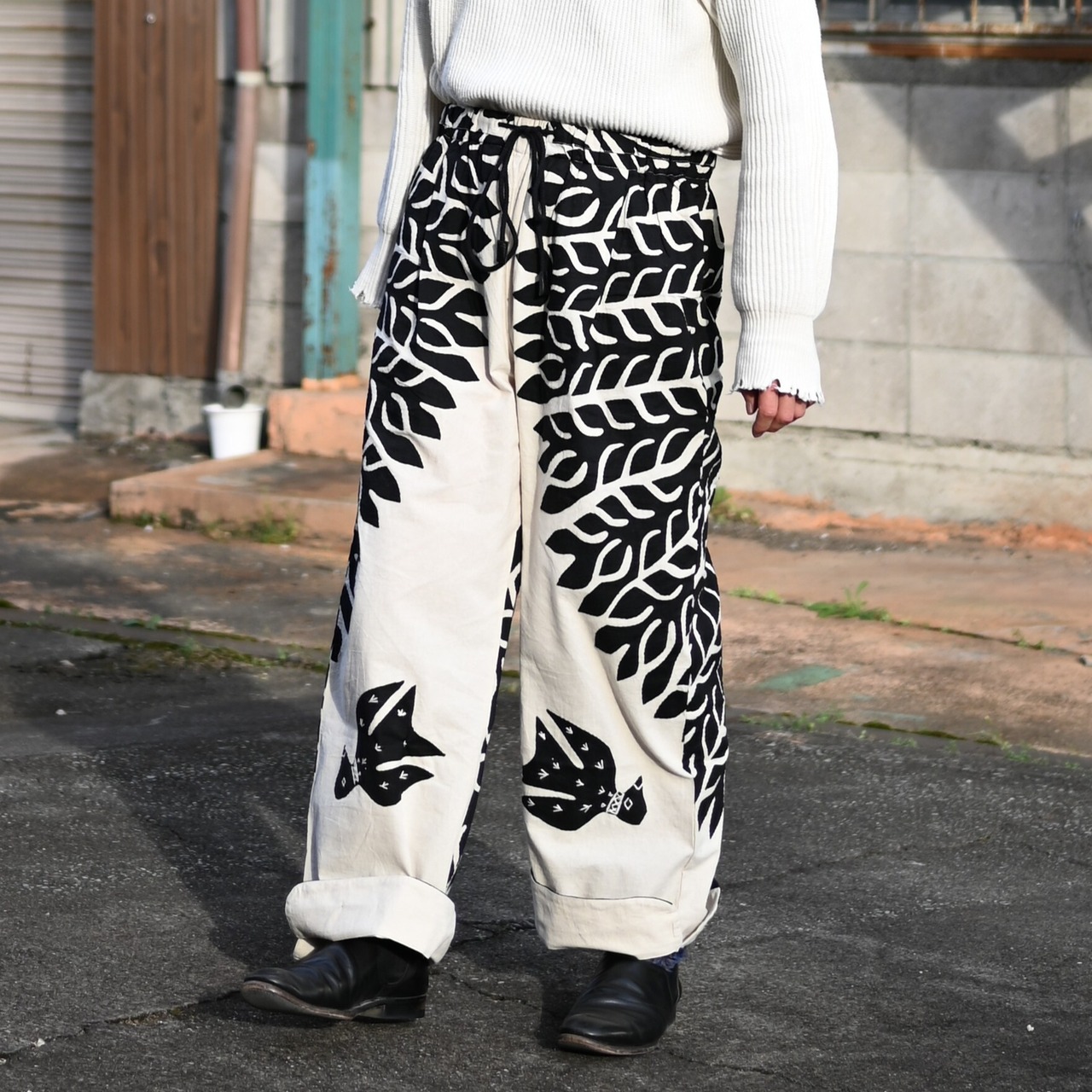 Leh /  Embroidery SKA Reversible Blousonコーディネート