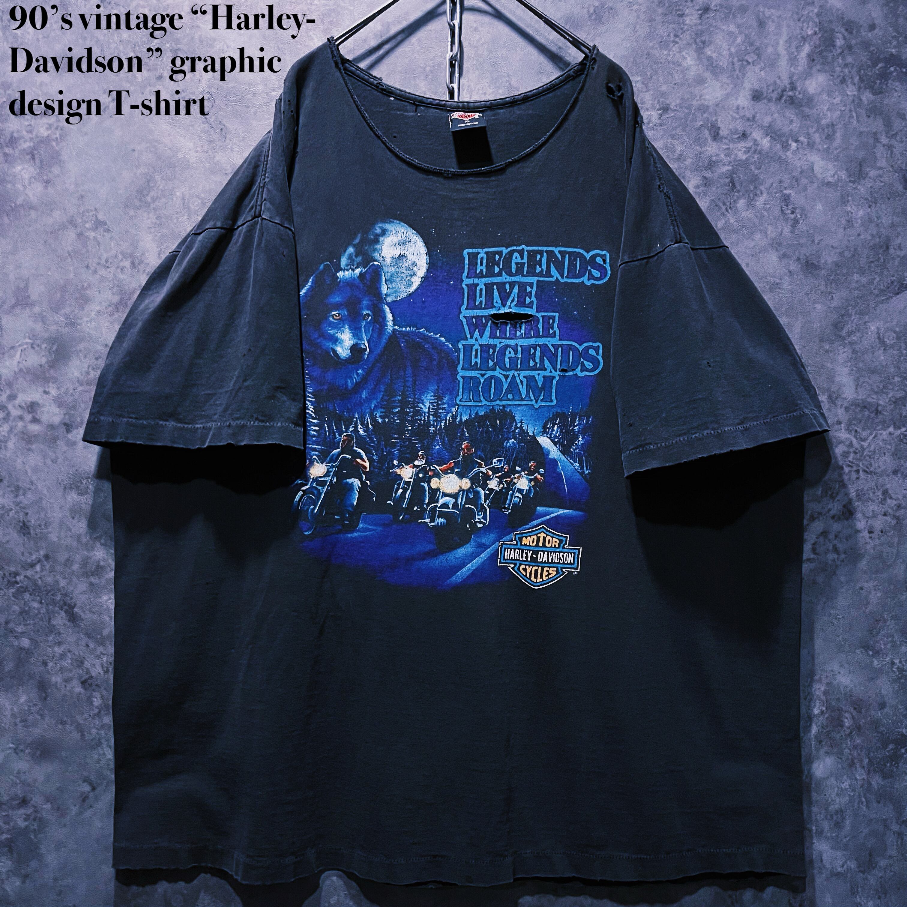 【doppio】90’s vintage “Harley-Davidson” graphic design T-shirt