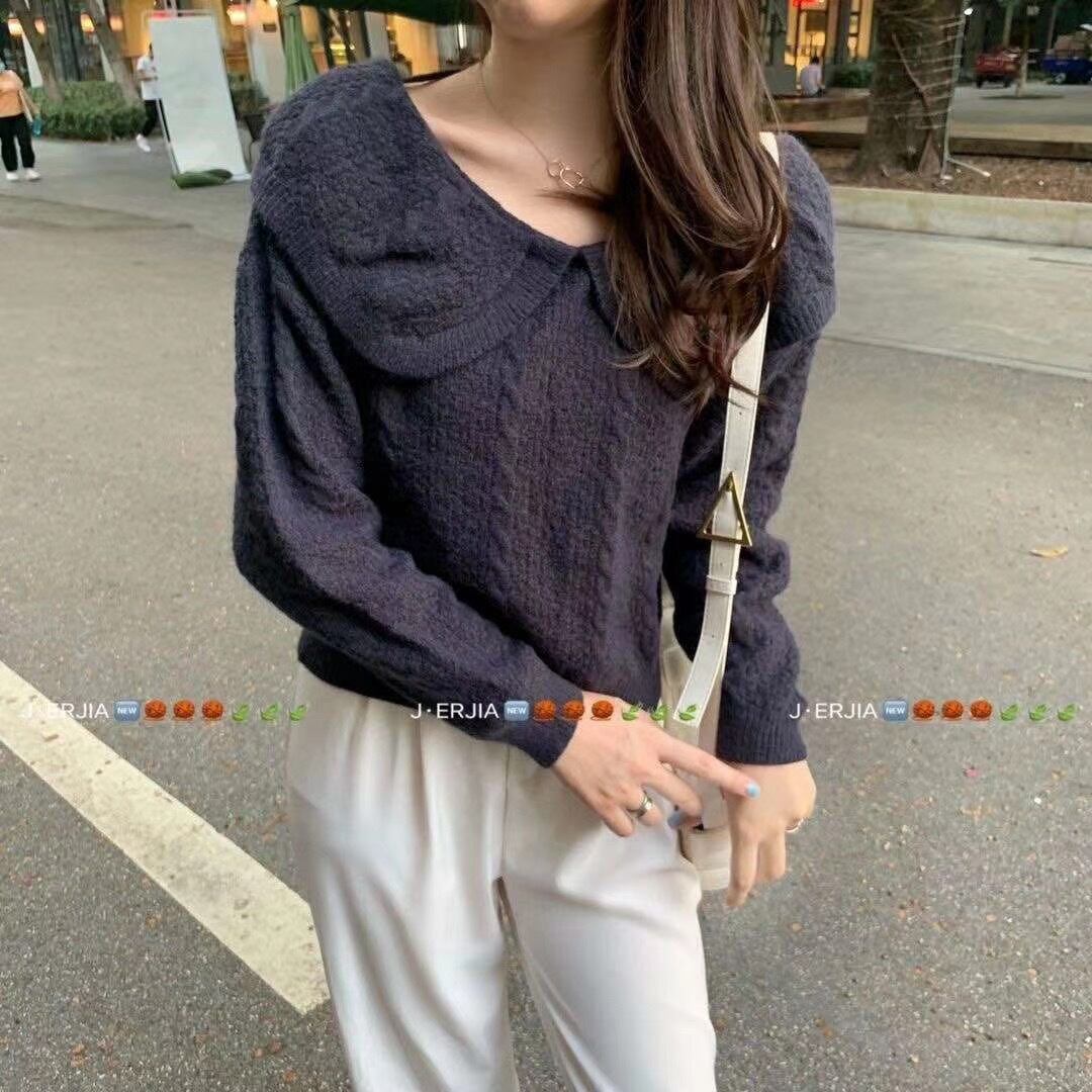 セーラーカラーニット