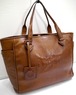 18万◆LOEWE ロエベ HERITAGE ヘリテージ M A4対応 ビジネス可 レザー トート ハンド バッグ 茶◆ 大きなロゴが映える使いやすい定番モデル