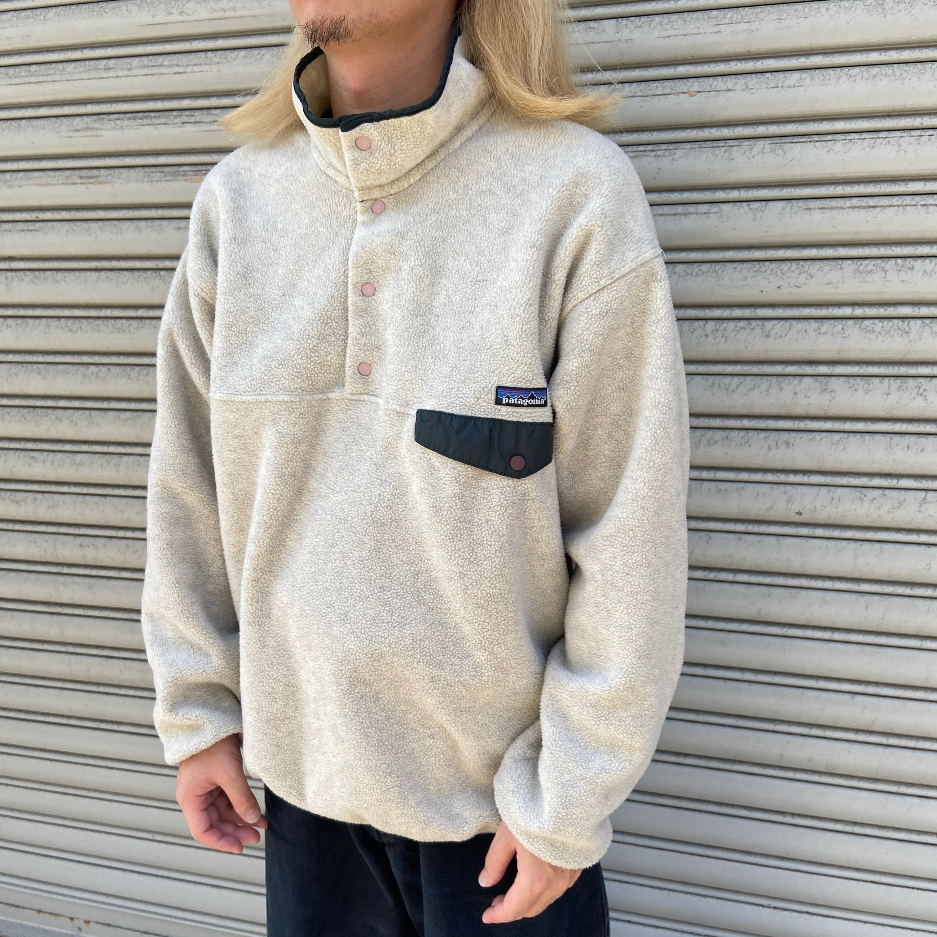 96年製 USA製 patagonia シンチラスナップT オートミール L | 古着屋 Uan