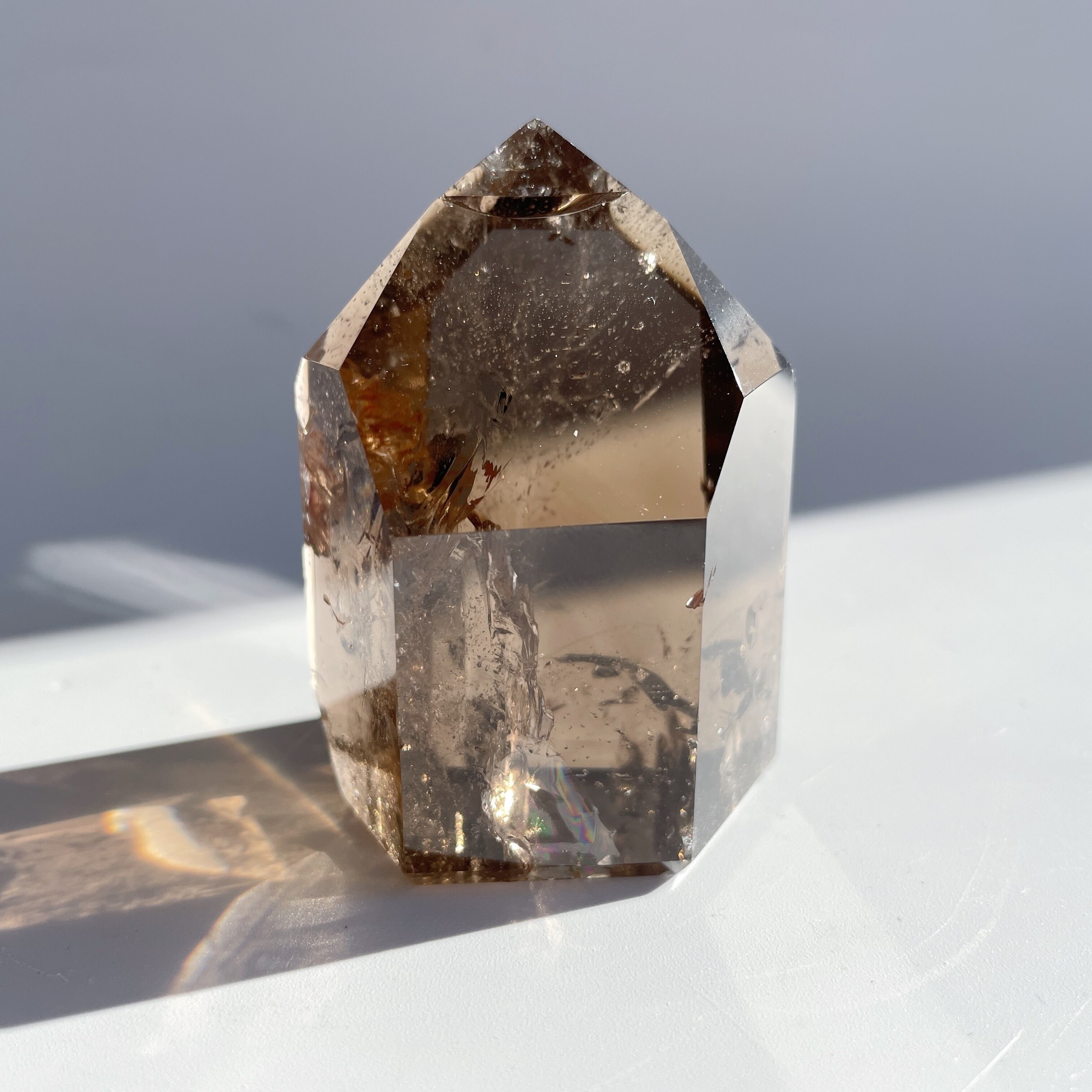 きょん様⑤スモーキークォーツ　原石　置物　パワーストーン スモーキークォーツ タワー05◇Smoky quartz Tower◇天然石