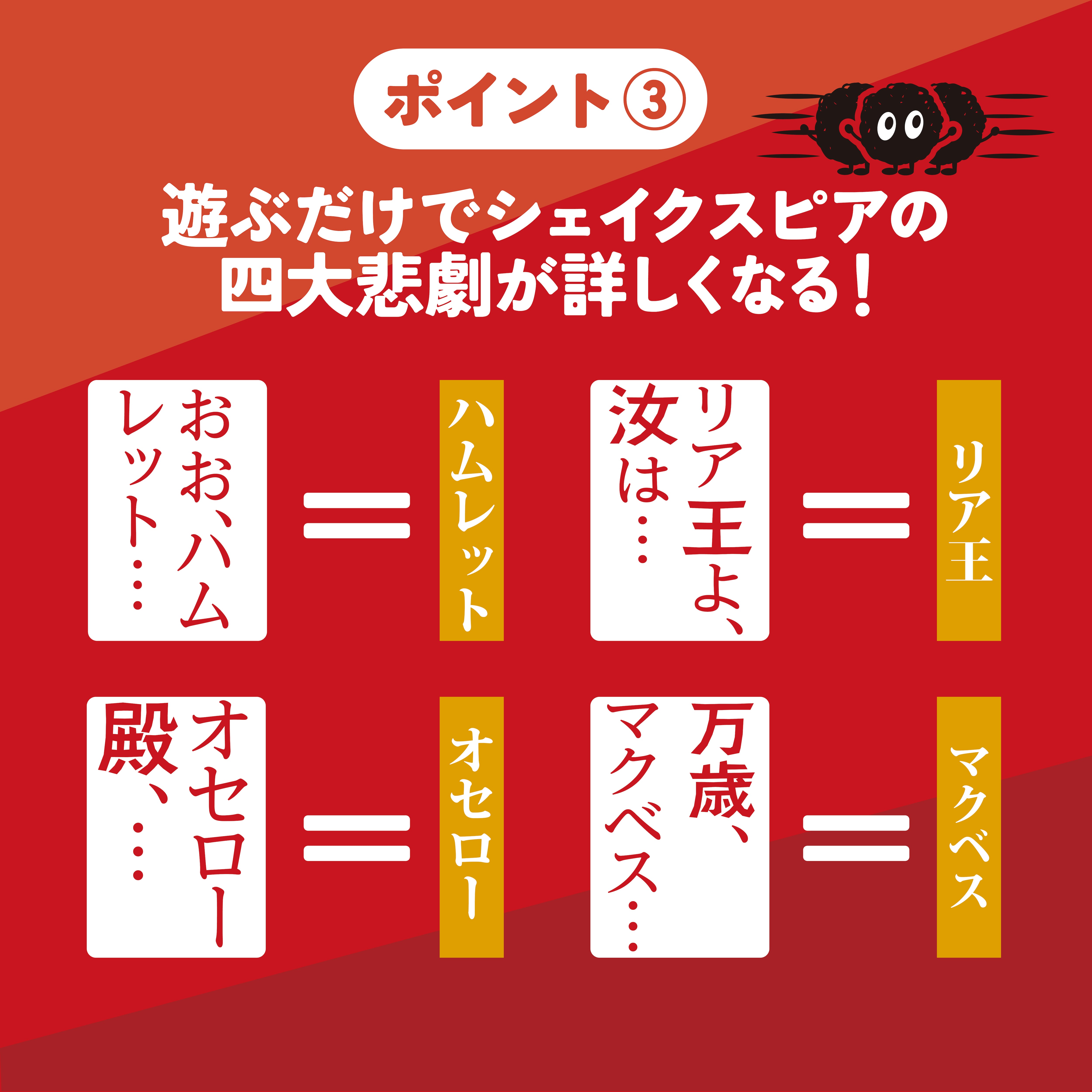 シェイクスピア四大悲劇スピード | 勉ゲー公式ストア｜子どもも大人も