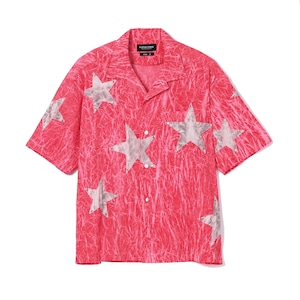 PLATEAU STUDIO 24SS Crease Dye Star Shirt (Red)