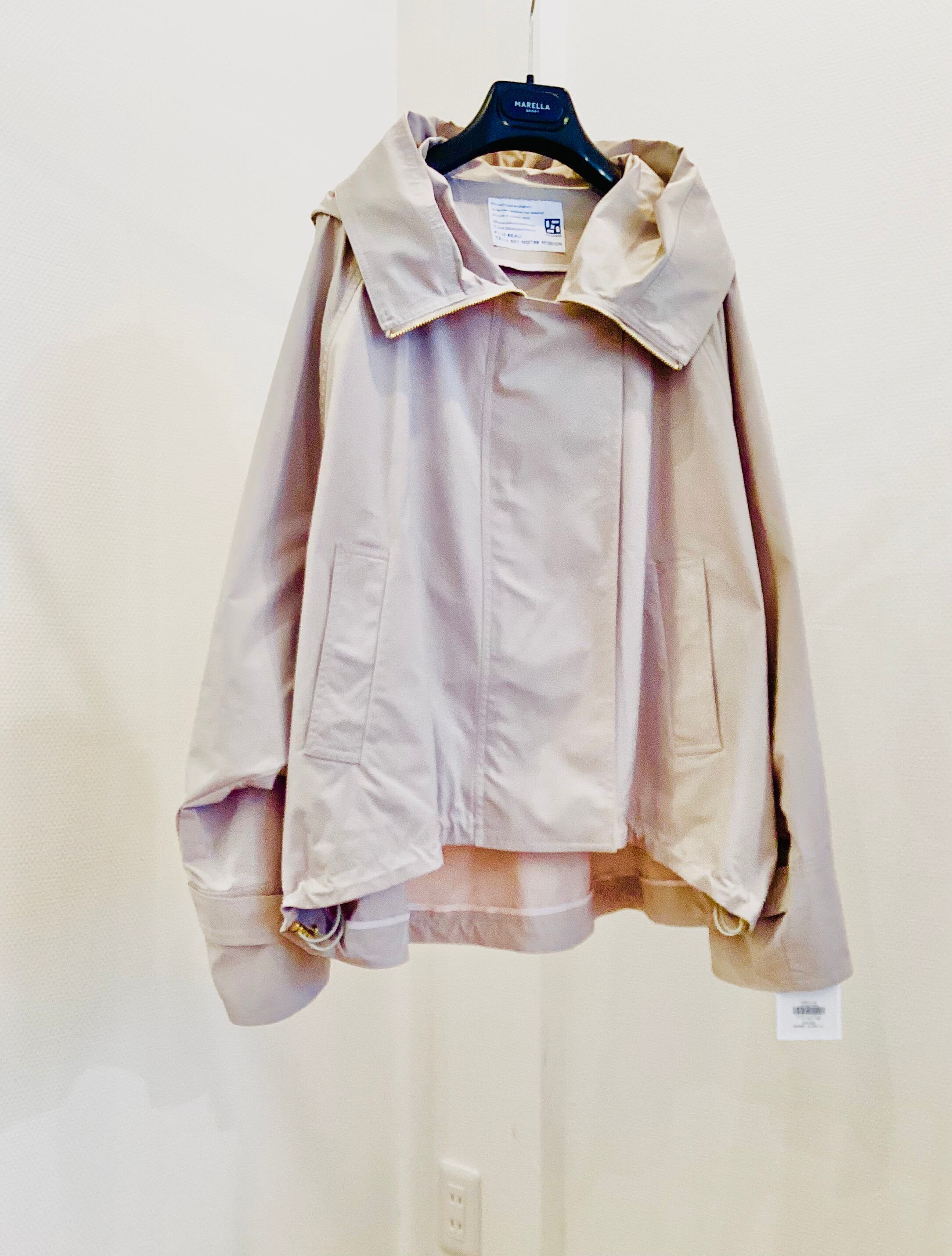 裾ドローコードドルマンフーディーブルゾン