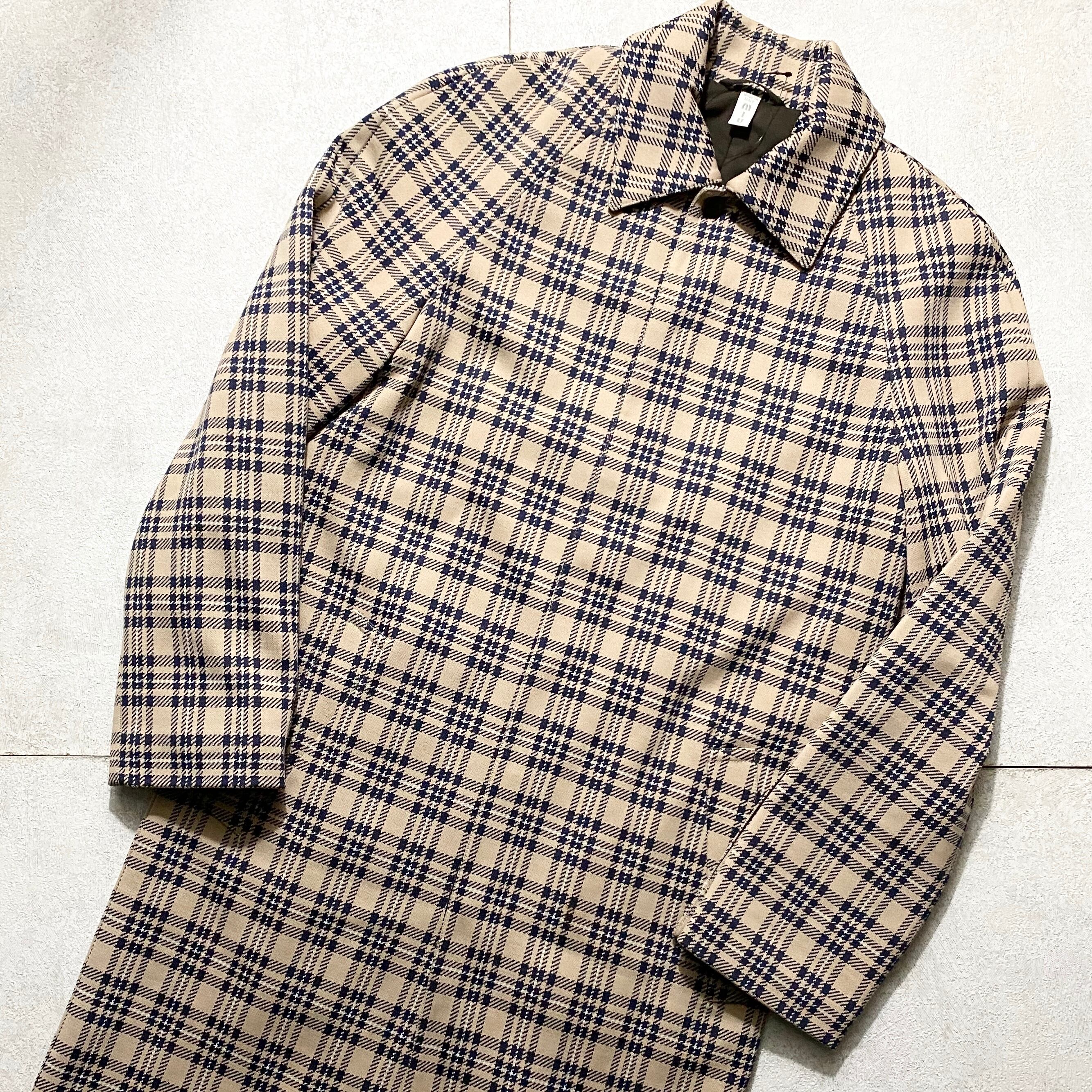 archive MIU MIU plaid pattern nylon coat | NOIR ONLINE
