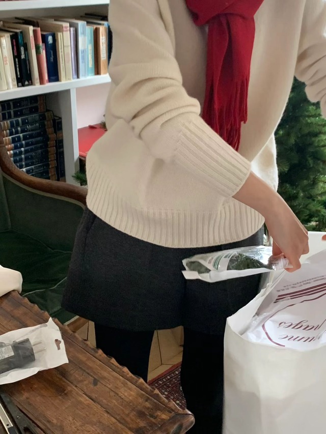 (OUNCE) marin cash cashmere round  knit / 3color