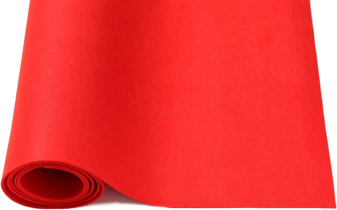 【努力特価】BEITIN 毛氈 赤 厚手 敷物 毛せん 100×250cm 厚さ3mm 撮影用 DIY カット可能