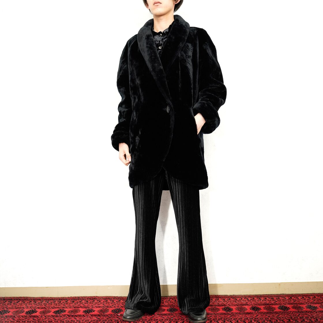 USA VINTAGE DOONY BROOK ECO FUR DESIGN COAT/アメリカ古着エコファー 