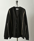 ATELANE Suede punch hand-stitched cardigan (BLK) 24A-14000