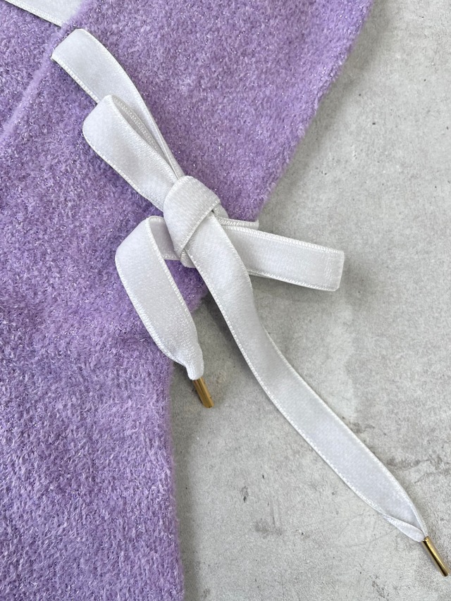 BANSAN / velours ribbon ＆ mini fur socks AS610