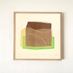 竹﨑勝代 TAKEZAKI Katsuyo 'une beau jour ある晴れた日 4 ' /woodcut print with frame thumbnail 1