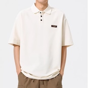 ゆったり ロゴパッチポロシャツ af0496