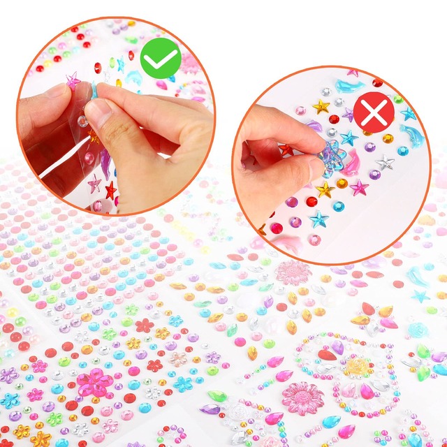 【特価セール】Hitchlike ラインストーン シール ダイヤモンド デコパーツ 11枚セット 貼り付け可能 キラキラ カラフル シール ネイルアートパーツ フェイスステッカー 携帯電話装飾 可愛い 多種多様 DIY用品 手芸用品 ハンドメイド アクセサリー