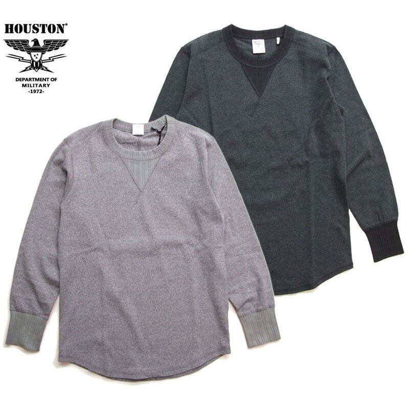 HOUSTON ロンT ヒューストン ロングTシャツ 21401 ステッチ GASSET TEE スウエットディティールのロングTシャ