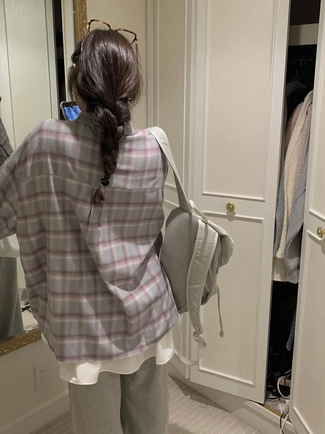 (予約) pretty young thing / Check shirt 2color