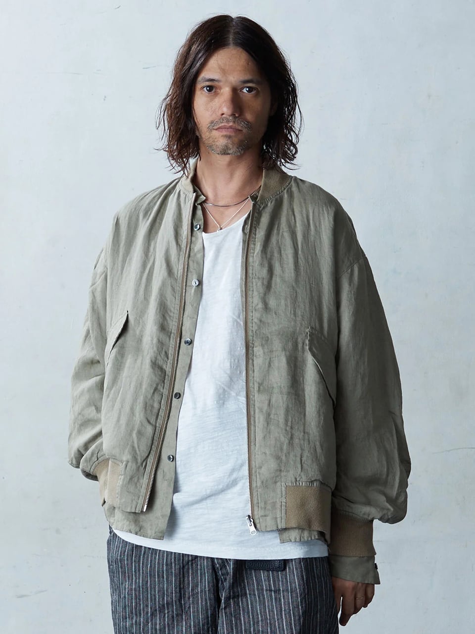 EGO TRIPPING (エゴトリッピング) LINEN REVERSIBLE JACKET リネン リバーシブルジャケット / BEIGE  616201-31 | GALLERIA AKKA powered by BASE