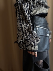 geometric pattern acrylic remake knit-5139-1