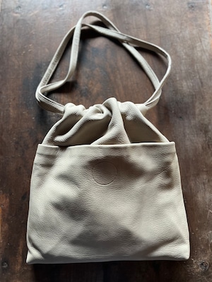 COSMIC WONDER /  Deerskin drawstring bag  /  gray