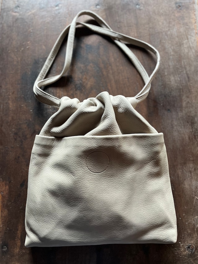 COSMIC WONDER /  Deerskin drawstring bag  /  gray