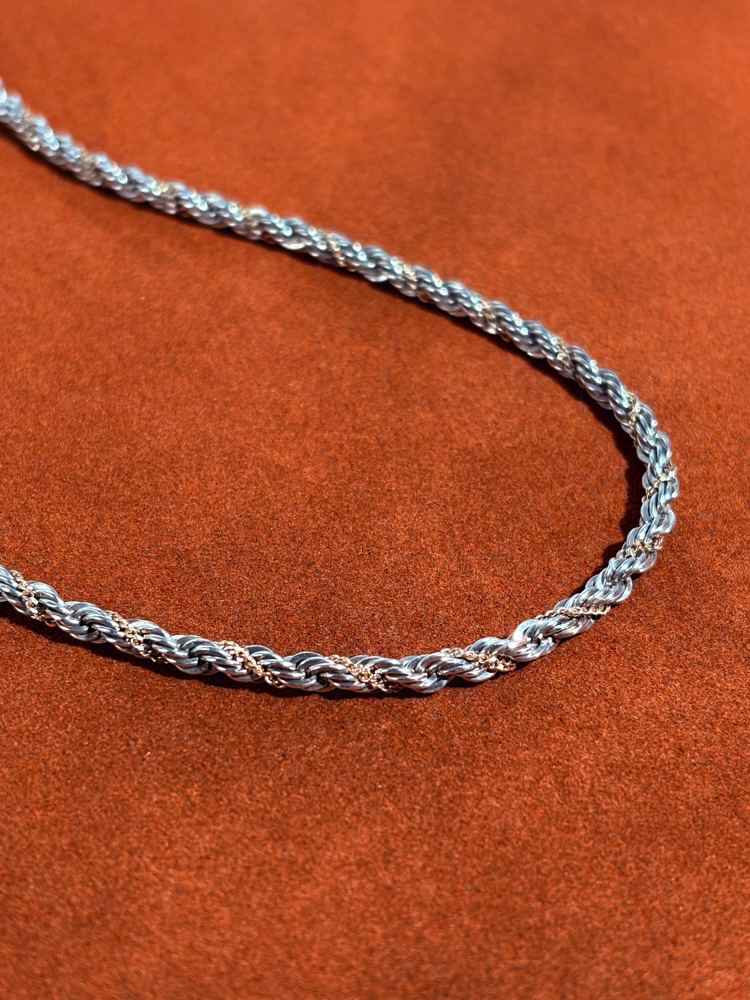 14k Accent Twist Rope Necklace -Tiffany&Co-
