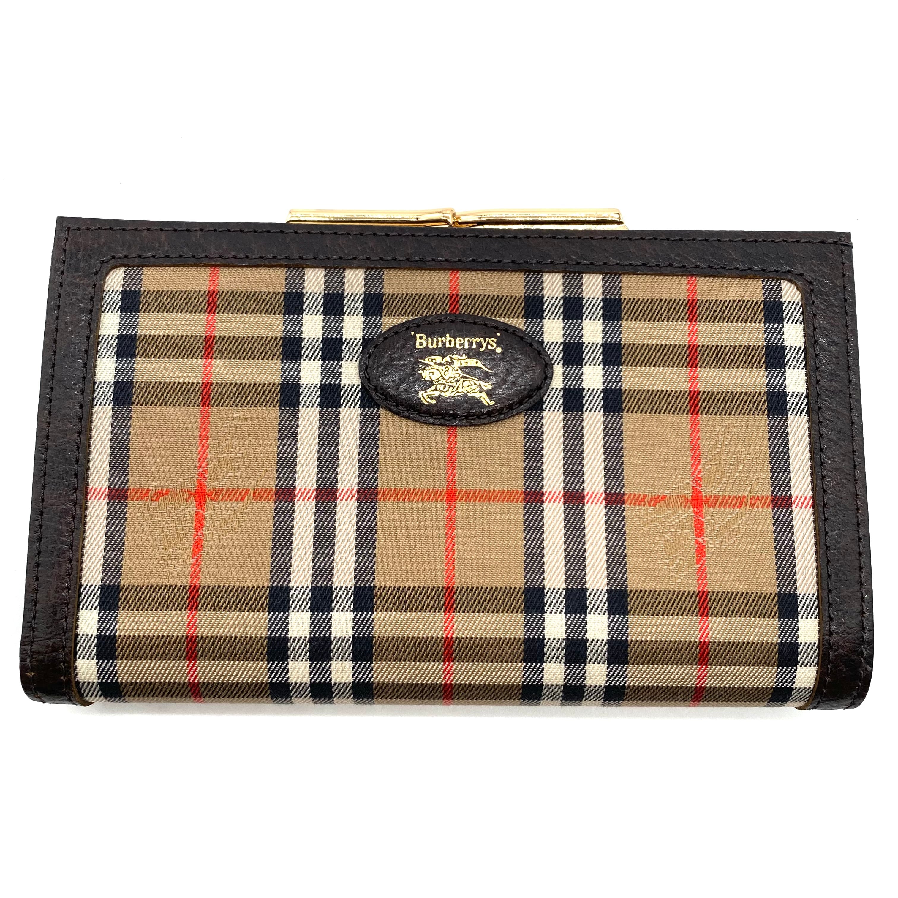 Vintage Burberrys Nova Check Bifold Clasp Wallet バーバリー ノバ