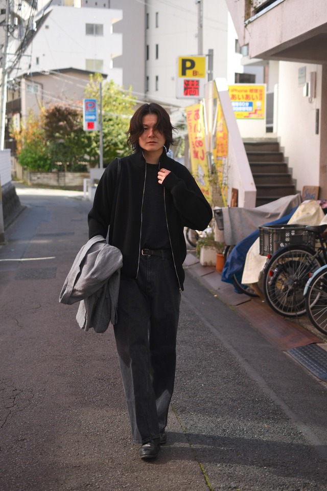 BATONER / SUPER HIGH TWIST WOOL DRIVERS KNIT (Black)