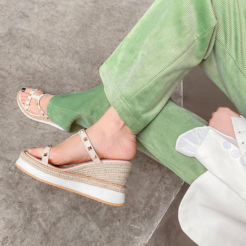 サンダル 厚底サンダル ヒールサンダル 5cmヒール ウェッジソール 履き  