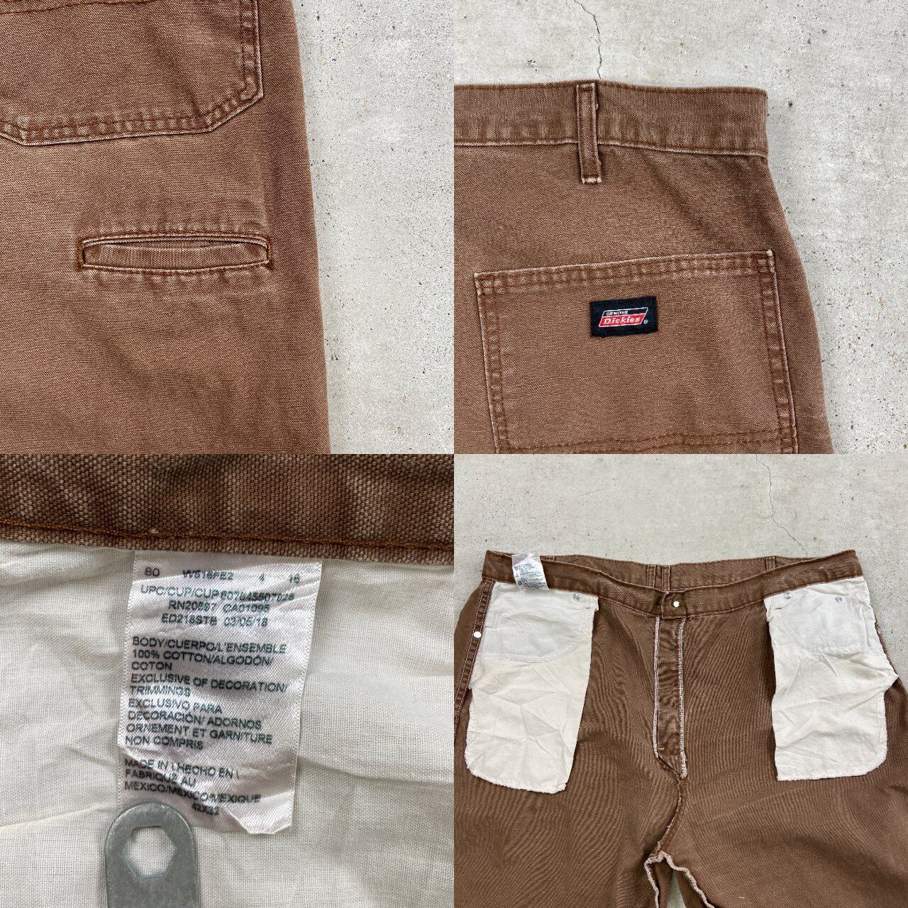 ３枚ディッキーズ　ペインターパンツ　ブラウン　ダック地ビックサイズW42 L32 Dickies ディッキーズ ダック地 ワークパンツ ペインターパンツ