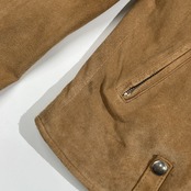 本革 URBAN RESEARCH アーバンリサーチ 羊革 ヌバック スエード ダブル ライダースジャケット 40/ベージュ系 レディース