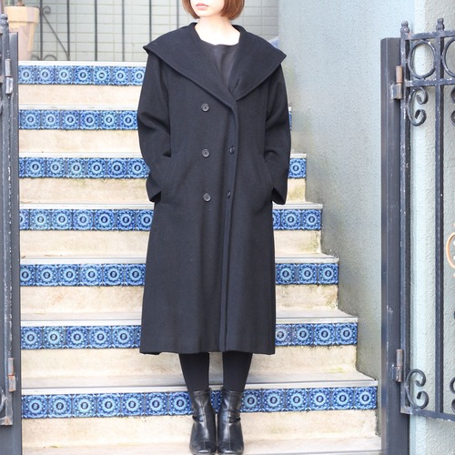 .BURBERRYS CASHMERE BREND WOOL HOODED OVER COAT/バーバリーズカシミヤ混フーデッドオーバーコート2000000016498