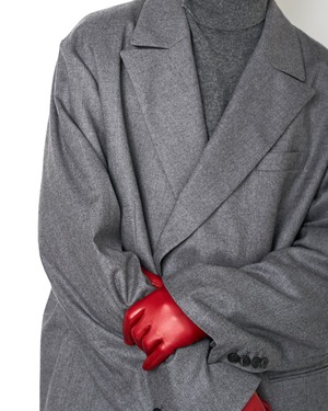 ssstein "WOOL FLANNEL OVERSIZED PEAK LAPEL JACKET〔GREY〕"