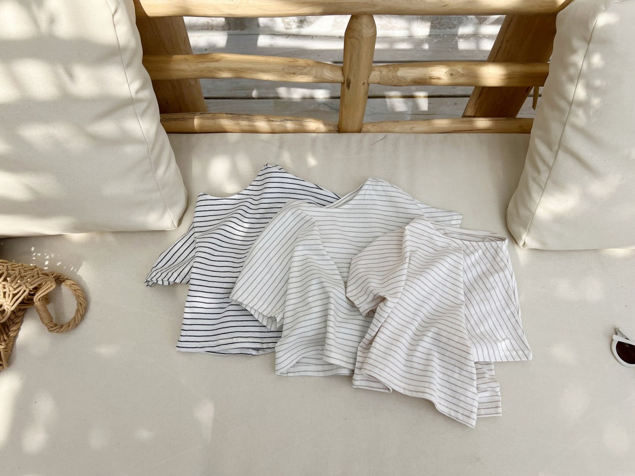 【Bebe nine】シルエット最強ベビーボーダーT ブラック 70〜80cm - 3