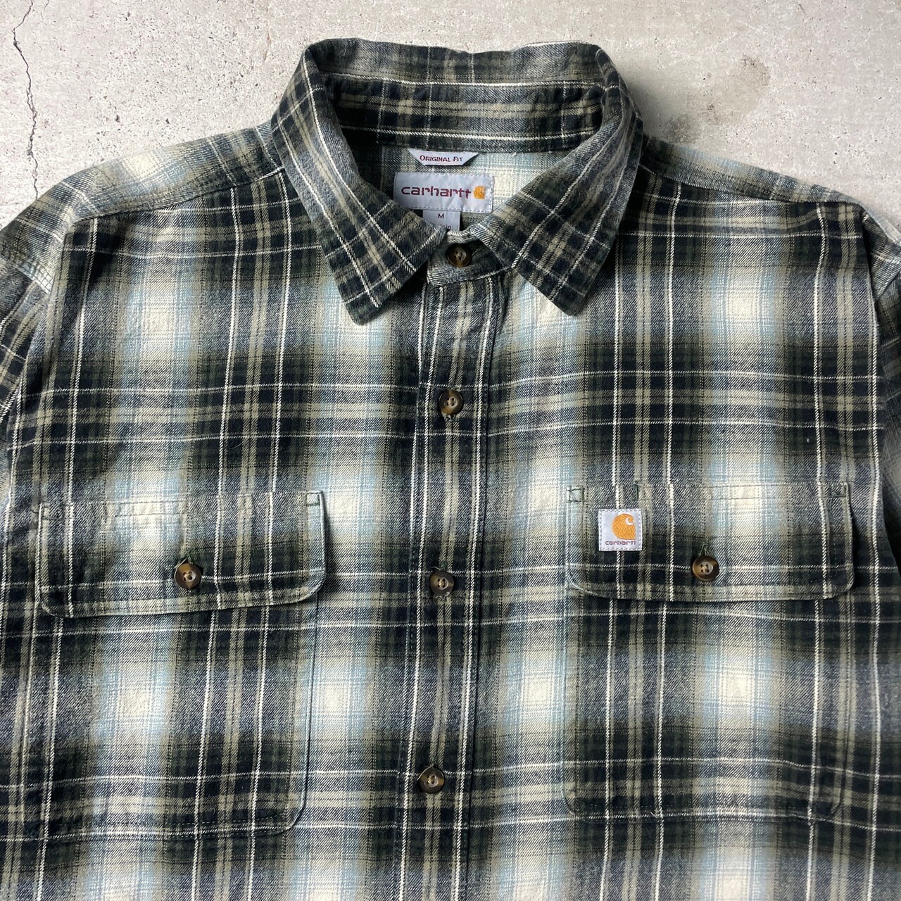 Carhartt カーハート 長袖 オンブレチェックシャツ ネルシャツ メンズL 