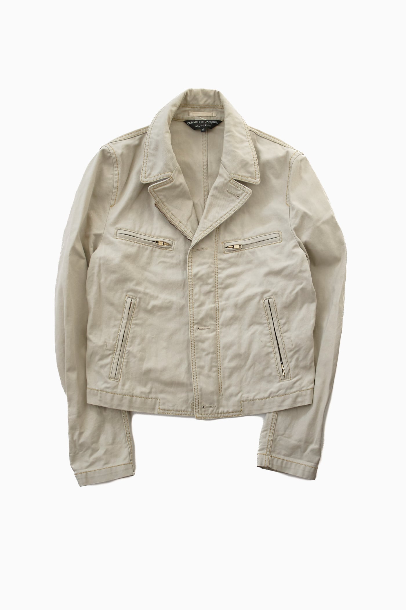 AD2006 COMME des GARÇONS HOMME PLUS GOLD STITCH DENIM JACKET | Reben
