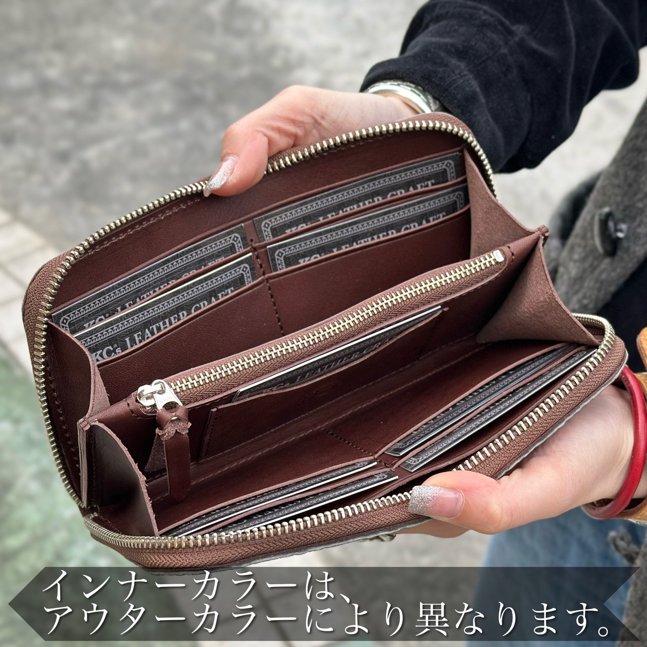 ウォレット ラウンドジップ3 パイソン