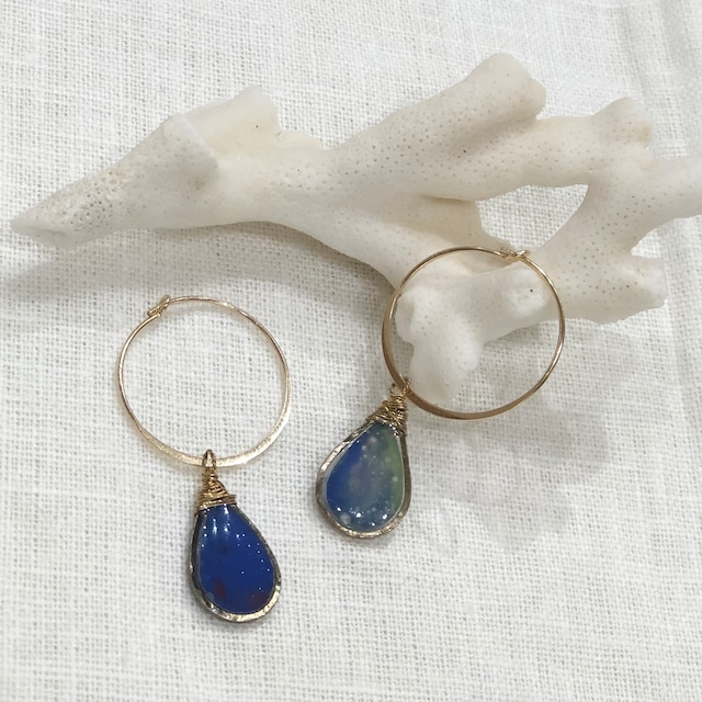 Re.circle accessory  (小) 14kgf フープピアス　海洋プラスチックをアップサイクルしたアクセサリー