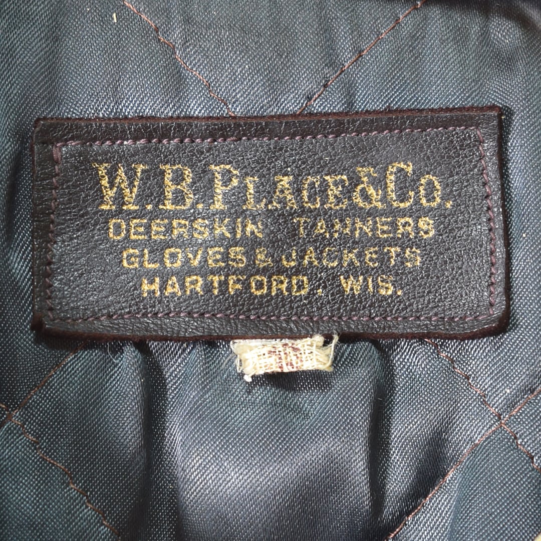 50s W.B.PLACE & CO. ヴィンテージ レザージャケット 鹿革 ディア