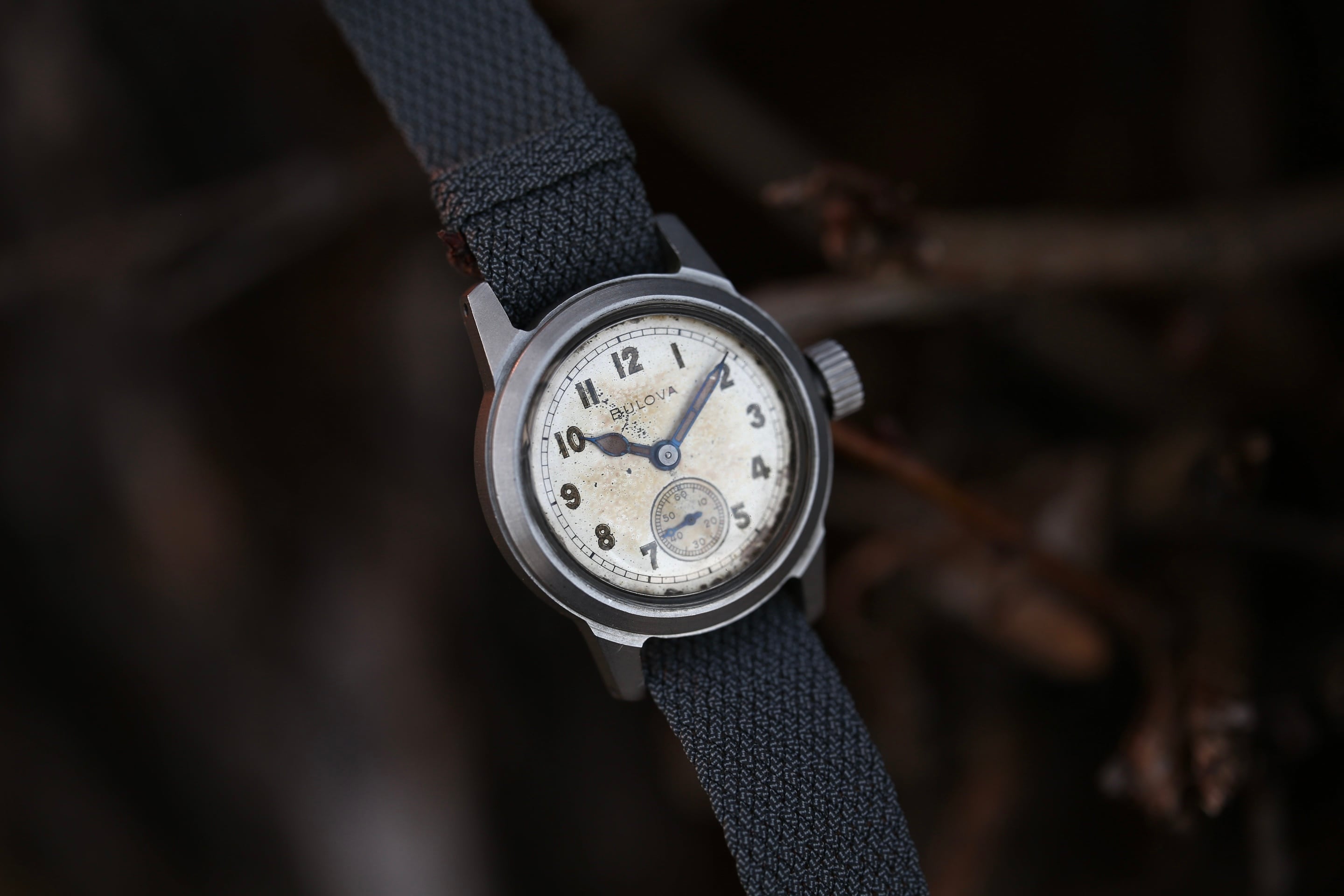 【BULOVA】ブローバ 1950’s TYPE U.S. 1917-H ブルースチール ミリタリーウォッチ スモールセコンド OH / Vintagewatch / US-Military