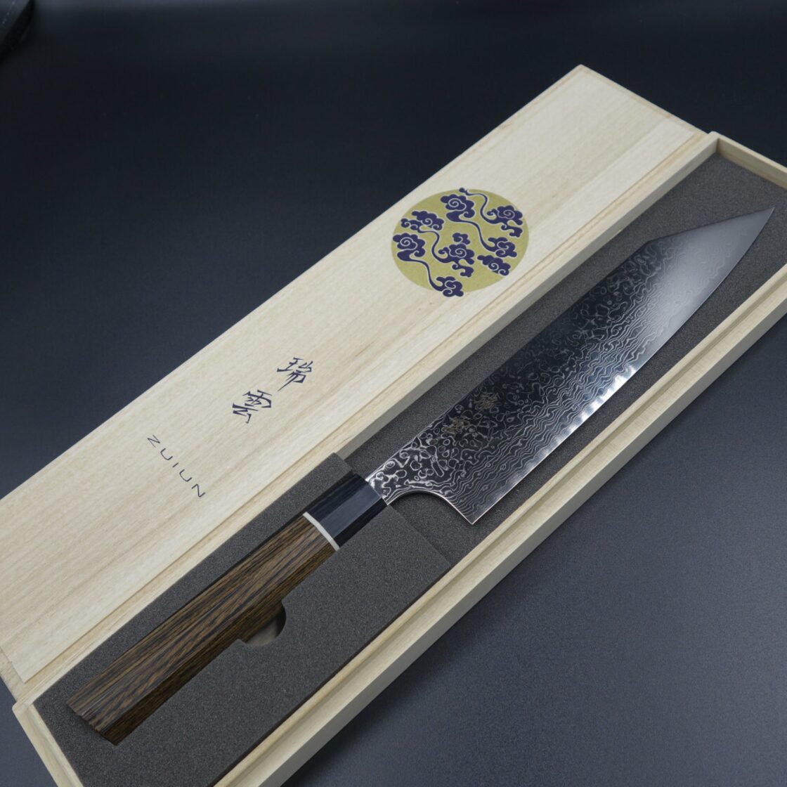 瑞雲 関兼次 包丁 牛刀 210mm スーパーゴールド2 ダマスカス 積層強化 