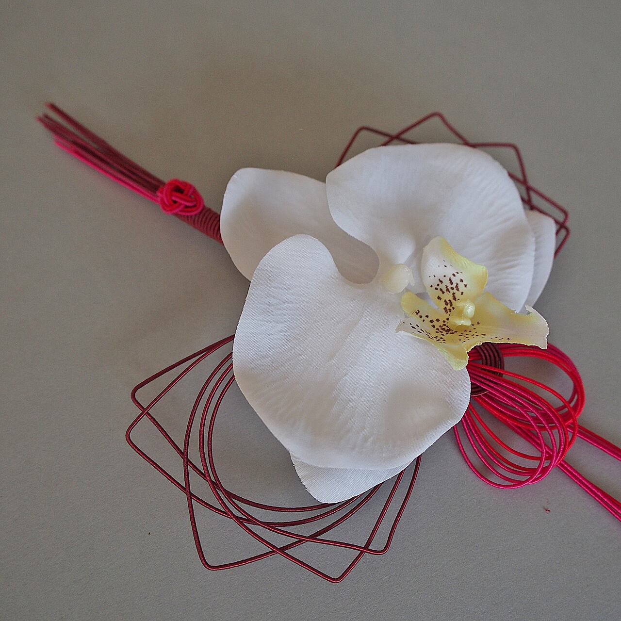 お正月飾り水引 【鶴と胡蝶蘭】 赤 | GREEN DOOR