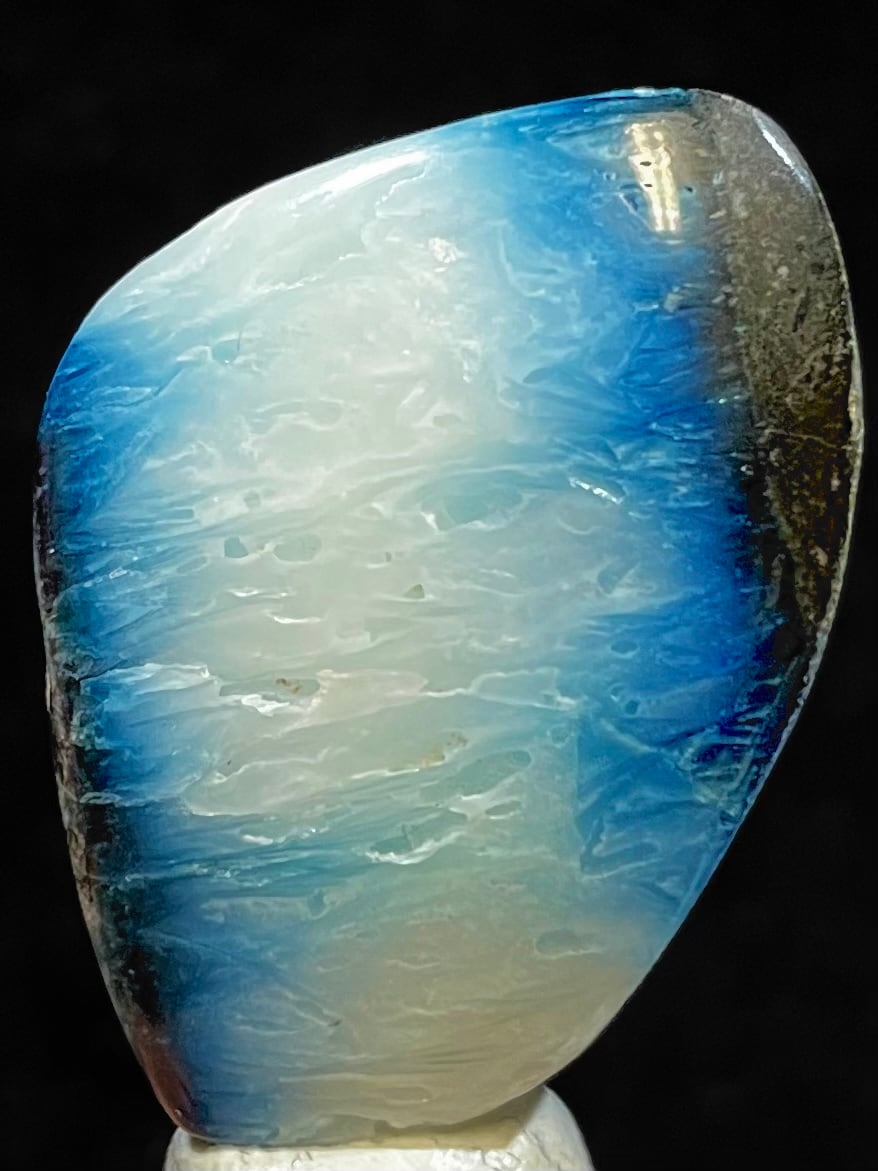 グレイシアライト 蛍光 原石 天然石 パワーストーン ブルーアイス 1) 超瞑想！「グレイシアライト・ブルーアイス」11mm