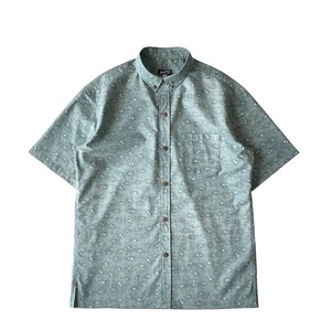 Mountain Men's ボタンダウン アロハシャツ /  70s DEAD STOCK FABRIC -3  / size L
