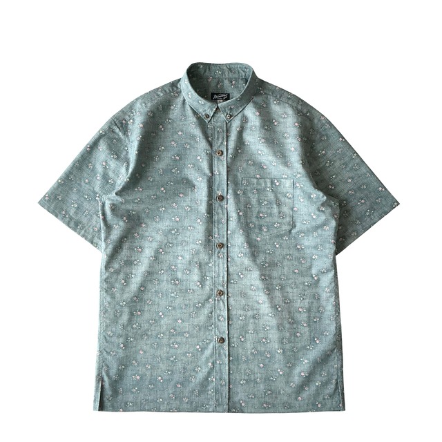 Mountain Men's ボタンダウン アロハシャツ /  70s DEAD STOCK FABRIC -3  / size L