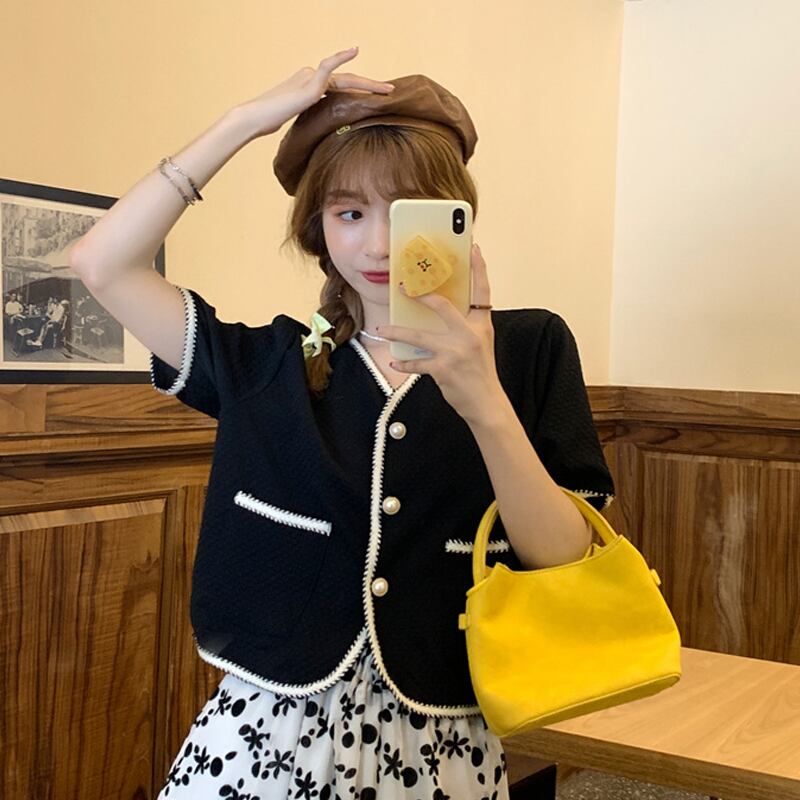 ジャケット サマースタイルルーズショートコート 夏物 試着室12513955239