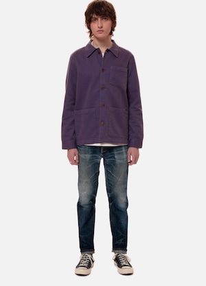 Nudie jeans ヌーディージーンズ  2023 summer collection Barney Worker Jacket Lilac カバーオール